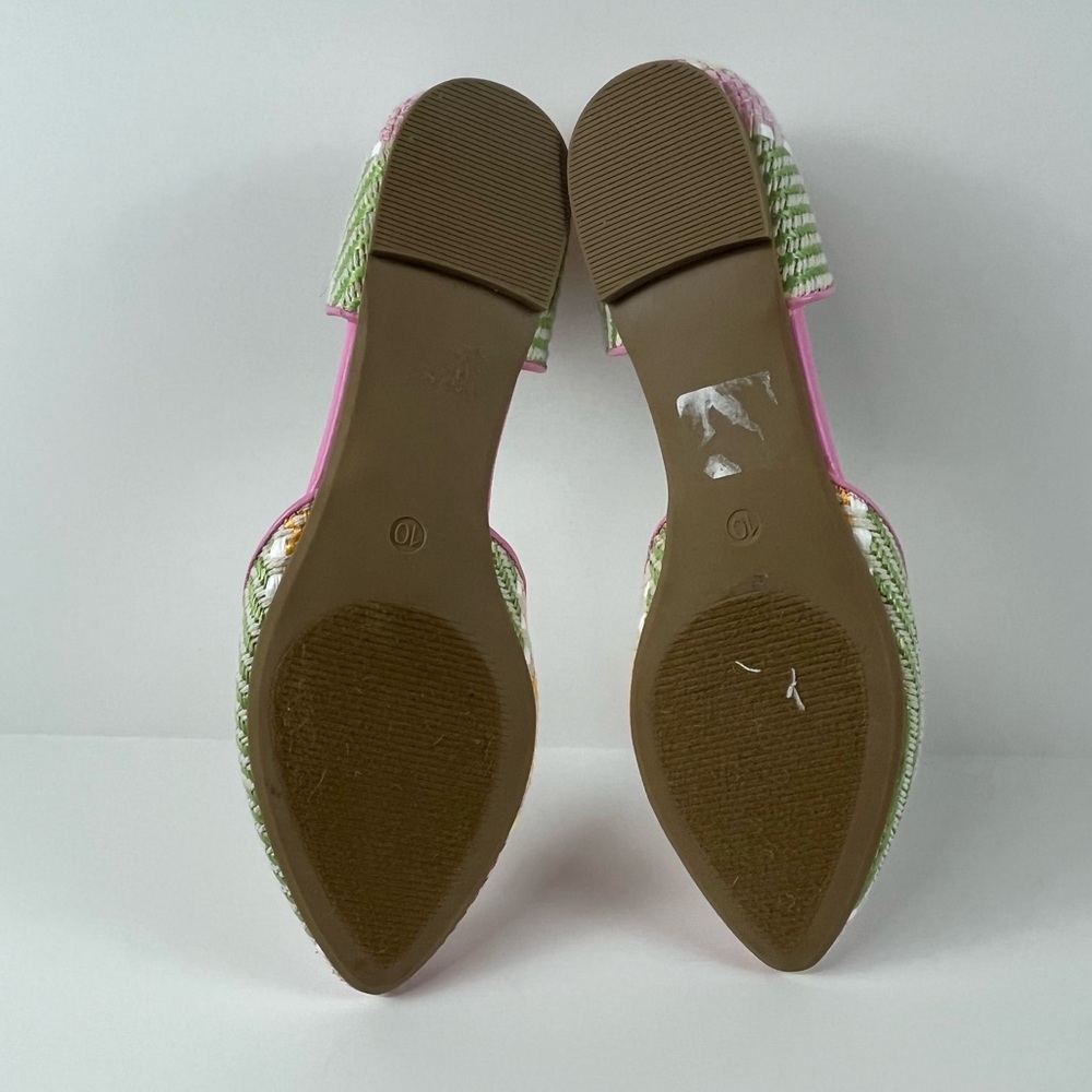 C Est 1946 Colorful Woven Multi Color Pointed Toe Flats size 10 New without Box - Picture 10 of 13